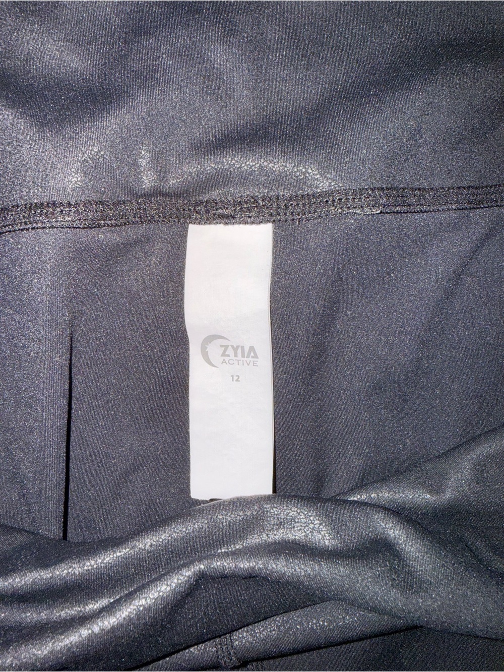 ZYIA Shiny Black Active Leggings - Picture 2 of 4